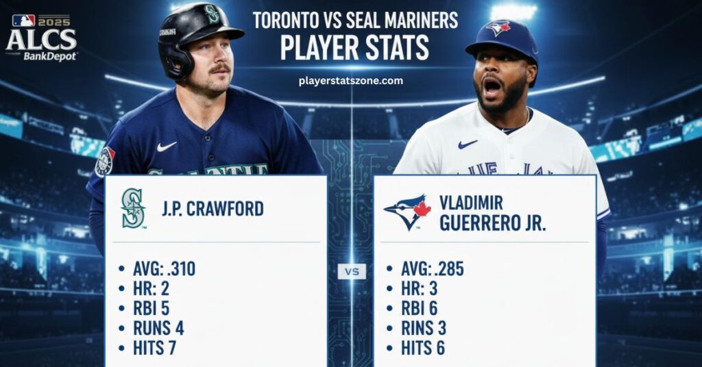 toronto blue jays vs seattle mariners match player stats