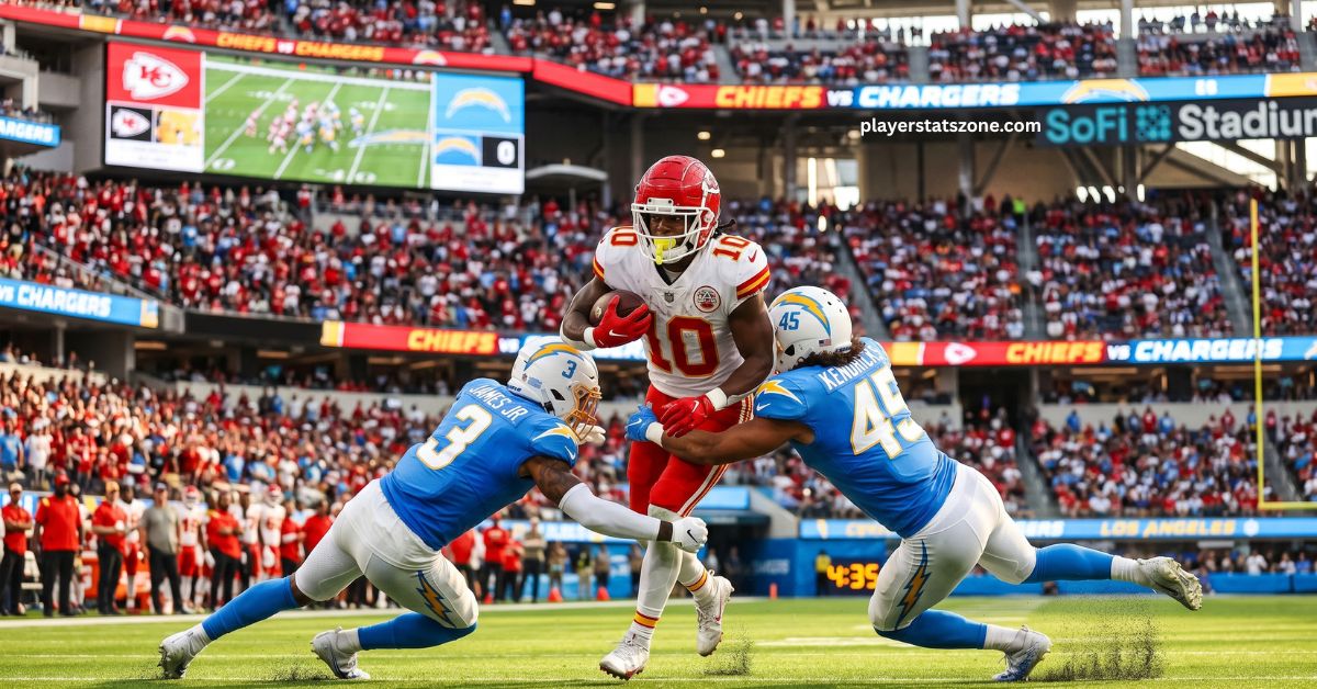 kansas city chiefs vs los angeles chargers match player stats