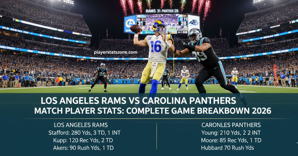los angeles rams vs carolina panthers match player stats