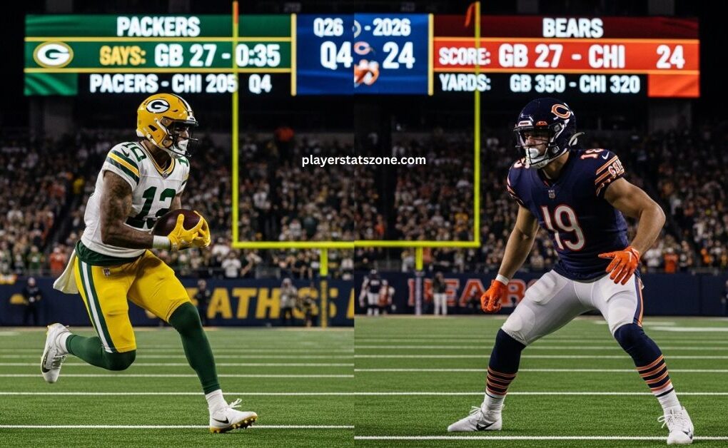 green bay packers vs chicago bears match player stats