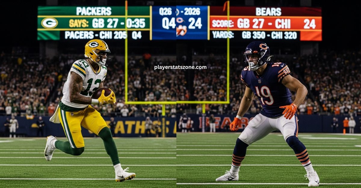 green bay packers vs chicago bears match player stats