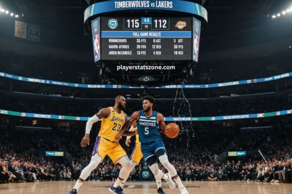 timberwolves vs lakers match player stats