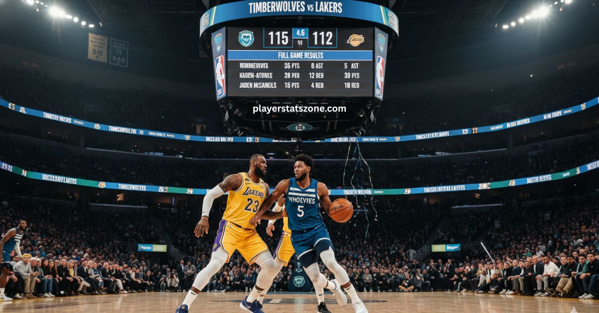 timberwolves vs lakers match player stats