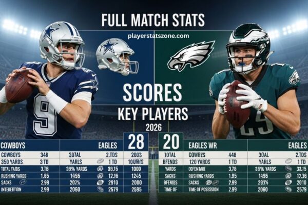 dallas cowboys vs philadelphia eagles match player stats