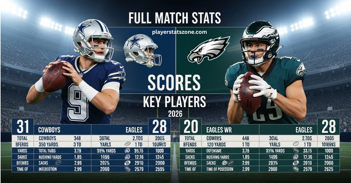 dallas cowboys vs philadelphia eagles match player stats