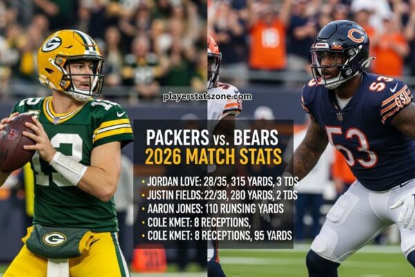 green bay packers vs chicago bears match player stats