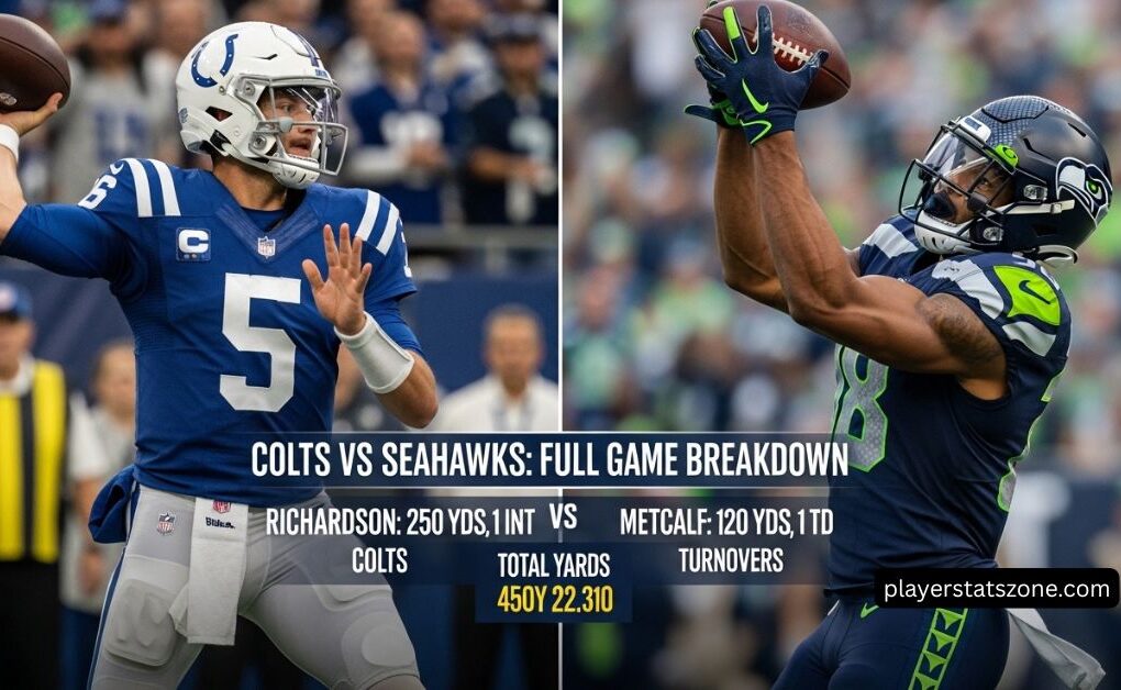 colts vs seahawks match player stats