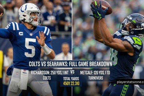 colts vs seahawks match player stats