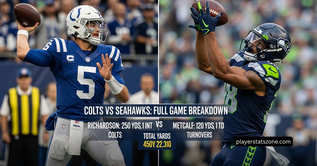 colts vs seahawks match player stats