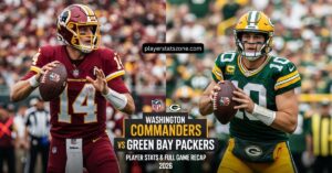 washington commanders vs green bay packers match player stats