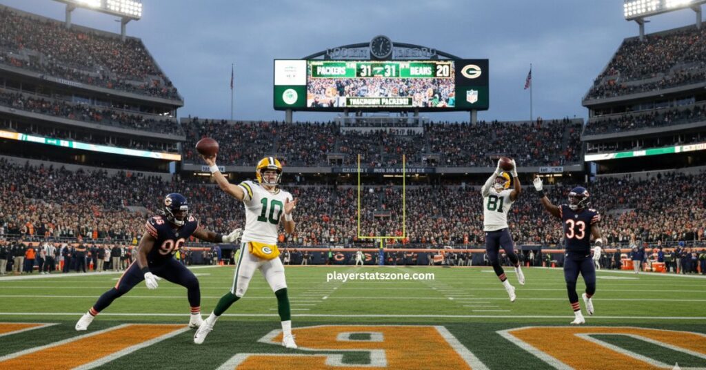 green bay packers vs chicago bears match player stats