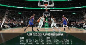 boston celtics vs knicks match player stats