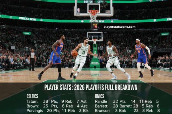 boston celtics vs knicks match player stats