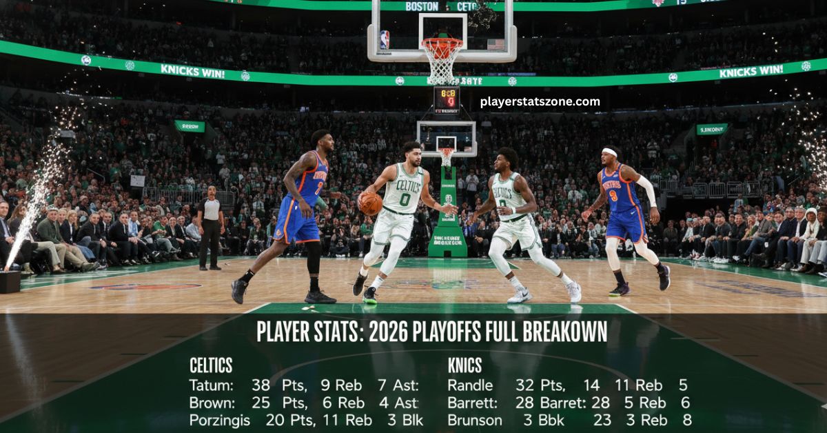 boston celtics vs knicks match player stats