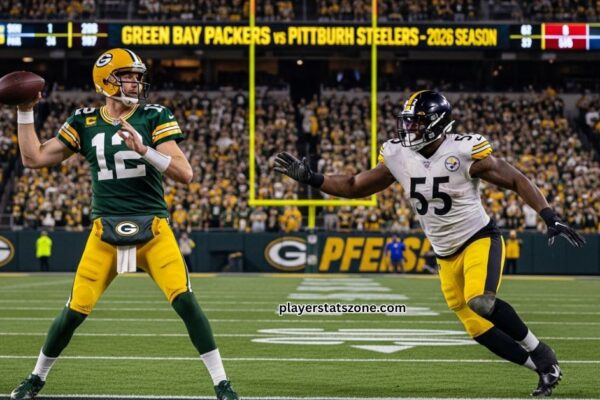 green bay packers vs pittsburgh steelers match player stats