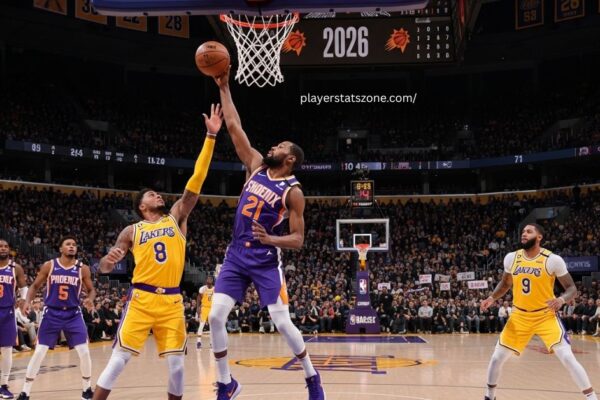 phoenix suns vs lakers match player stats